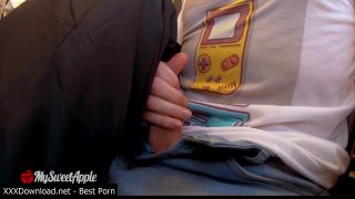 Amateur - Risky Blowjob In A Plane to Berlin (Teen)-6