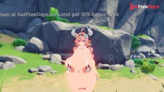 Varesa Genshin Impact Cow Bikini Mod ShowCase-1