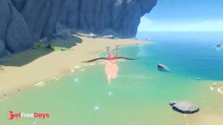 Varesa Genshin Impact Cow Bikini Mod ShowCase-2