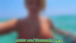 Vienna Xtreme - Bimbo with the world Biggest Lips and Huge Fake Tits on hidden Beach-8