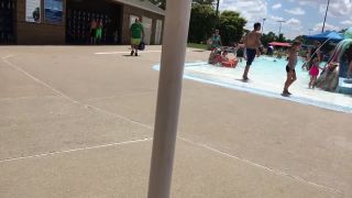 Sexy girl in red two piece bikini at the swimming pool-5