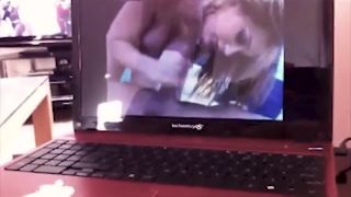 horny girl watching porn and selfie fingering pussy-2