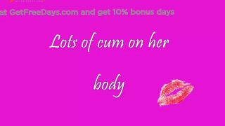 Lots of cum on her body-1
