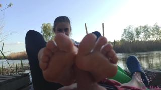 Footjob training on public coast! Sex Clip Video Porn Do...-1
