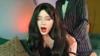 Diana Rider - Cosplay Morticia Addams Tight Pussy And Creampie In Her Wet Full HD - Young teen-9