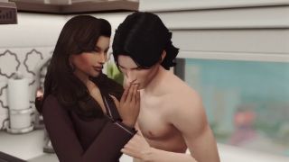 Brunette He has morning sex with his boss in her kitchen  Morning After-1