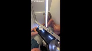 Cocoyogi Bangs Mile High In Cramped Plane Lav Video Cocoyogi  Bathroom-7