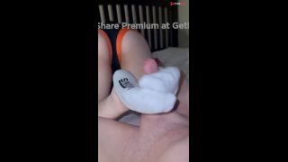 Girlfriend Gives Vans Sock Job and I Cum on Them-8