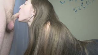 Beautiful Student makes a Deep Blowjob-9