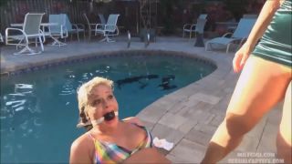 adult clip 18 [hotspanker.com] Bikini bimbo bound for dunking, neck fetish porn on femdom porn -8