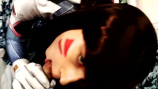 Laruna Mave006 Overwatch Cosplay; Sucking D VA Laruna Mave 1080p-6