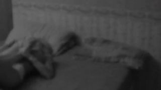 Horny blonde wife pillow humping on the bed. hidden cam-1