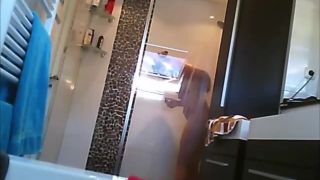 Nice blonde teen girl in the bathroom. hidden cam 2-4