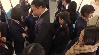 Schoolgirls in black tights on a humid, crowded train: Multiple ejaculations caused by being surrounded and stepped on by various denier black tights after school ⋆.-0