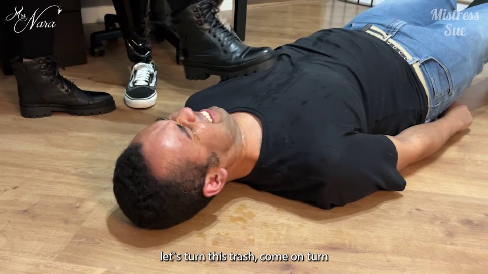 adult video 10 alina li femdom Mistress Nara Neveu – Nara And Sue Teach Their Trainee A Lesson Hell Never Forget, stomping on brunette girls porn