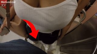 Xvideos RED Clothed Sex in Metro - Unknown Milf Grab my Dick in Pubic Train-9