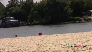 Here we are on our first trip to the nude  beach-7