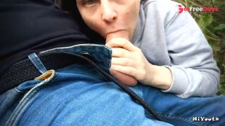 Russian Slut Make Blowjob Outdoor after University-3