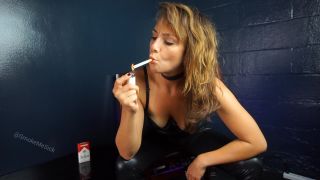 Smoking in leather pants with cough - Smoking-6