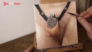 [GetFreeDays.com] Cock Cage Crotch Close Up - JOI of Painting Episode 129 Porn Film April 2023-4