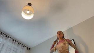 Big Hot skinny amazingly beautiful cute and sexy big ass raver girl in full body fishnet stockings twerk-6