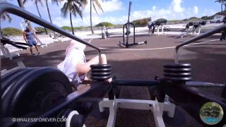Strawberry Shan Workout With Tits Flashing (Amateur porn)-9