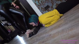 LICKING GIRLS FEET: "JULIA - I'M BACK! YOU KNOW WHAT TO DO, WHORE! - DUSTY BOOTS, SOCKS AND FOOT WORSHIP" (4K) (2023)-2