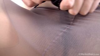 7151 Lulu - Black Skirt Tan Stockings-3