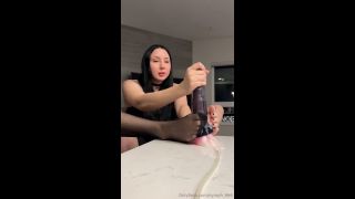 Nymph aka nymph_666 - 01-06-2025 OnlyFans Video - Using my sheer shadow toe nylons and size 10 goth girl feet to milk a Bad video Nymph fetish-9