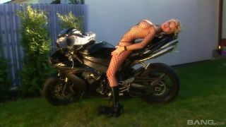 Gorgeous Blonde Caylian Curtis Masturbates On Her Motorcycle In Lingerie BigTits!-1