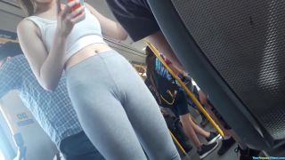 Teen grey leggings camel toe-6