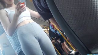 Teen grey leggings camel toe-9