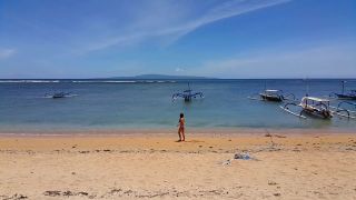 Dream4AngelPussy FLASHING in Paradise # Amateur video on Public Beach among fishermen and locals-1