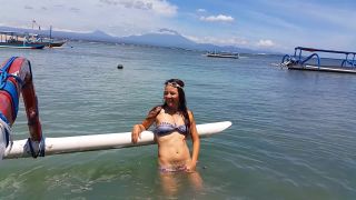 Dream4AngelPussy FLASHING in Paradise # Amateur video on Public Beach among fishermen and locals-7