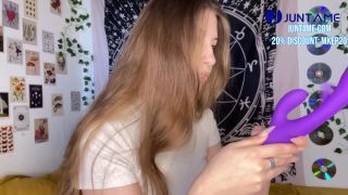 Masturbating My Pussy With A New Toy From Juntame, Female Orgasm  Yoursofia 1080p-0