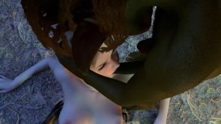 Goblin Cave Goblins Fuck a Slutty Elf by the Fire in the Forest-7