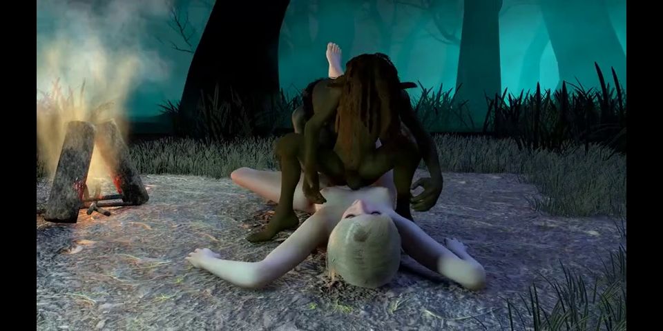 Goblin Cave Goblins Fuck a Slutty Elf by the Fire in the Forest