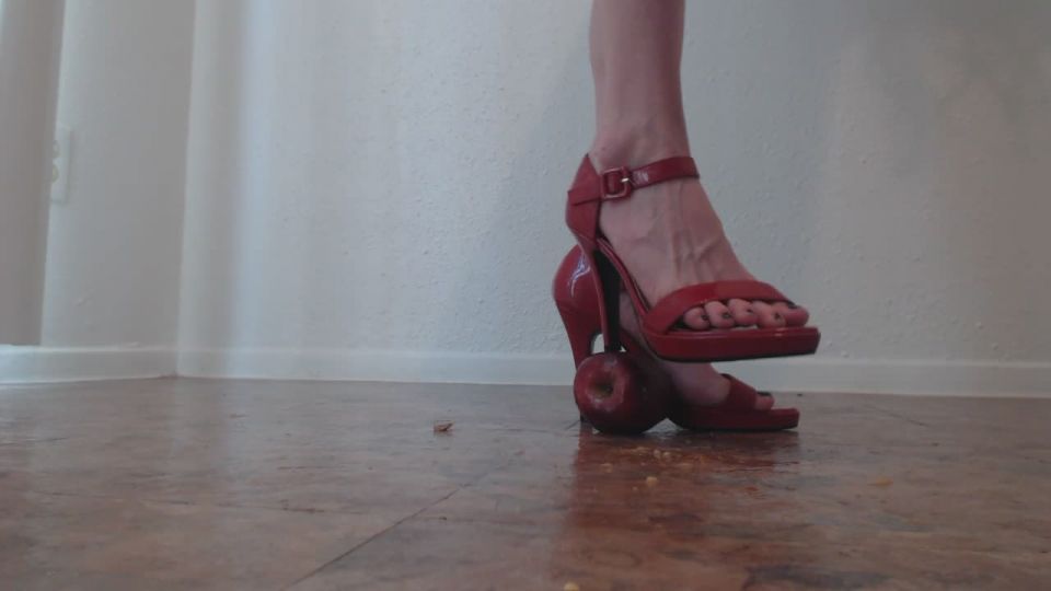 free adult video 19 PrincessCica – Crushing an Apple on femdom porn leather fetish porn