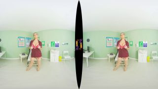 Busty British Nurse Cosplay Uniform Striptease (VR 180 3D-2