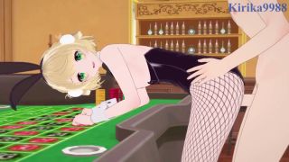 しぐれうい Shigure Ui Bunny Girl and I have intense sex in the casino. - VTuber Hentai-2