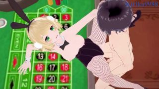しぐれうい Shigure Ui Bunny Girl and I have intense sex in the casino. - VTuber Hentai-8
