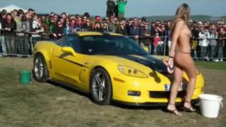 Striptease dance on a nice car-9