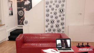 Hot squirting Russian redhead Eva Berger gets cum on ass in raunchy casting-1