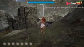The dirty wolf caught up with Little Red Riding Hood and put her on his huge cock-1