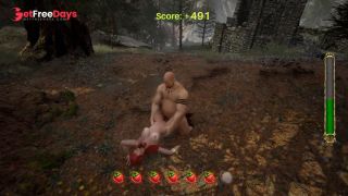 The dirty wolf caught up with Little Red Riding Hood and put her on his huge cock-9