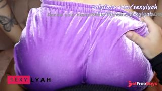 [GetFreeDays.com] Doing Assjob and Lap Dance wearing my New Purple Velour Shorts Sex Stream October 2022-8