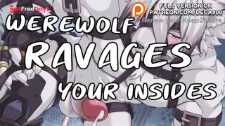 Werewolf RAVAGES your insides Top Fantasy Eating you out Desperate Rough-1