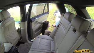 Brunette Screams on Big Cock Public-9