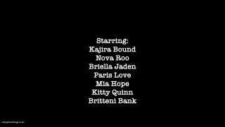 online video 48 Kajira Bound, Nova Roo, Briella Jaden, Kitty Quinn, Paris Luv, Mia Hope - Conveyor Belt Spankings, Part 1, forced bdsm on fetish porn -1