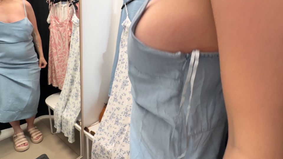 Fitting Room. I Spy On A Busty Beauty Changing Clothes And Fuck Her, En.